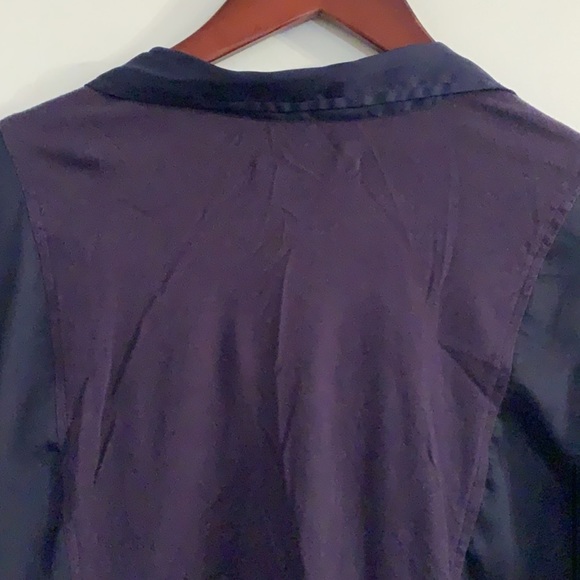 Calvin Klein Jeans Blouse Navy Blue Long Sleeves Button Down Top Shirt XL Talla - Picture 7 of 10